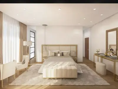 bedroom parents modern N1 3D model