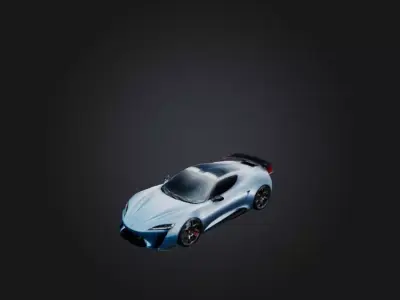 sports car  Low-poly 3D model