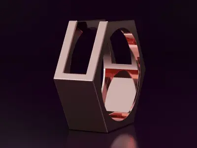 hexagon ring N03 54EU SIZE Free 3D print model