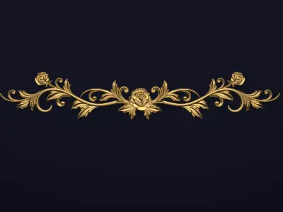 Classic decor ornament v-3D model12 3D model