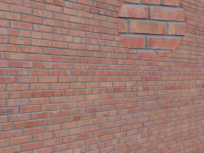 Ultra realistic Brick wall Scan 3D model