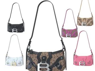 Balenciaga Essex Small Shoulder Bag Low-poly 3D model