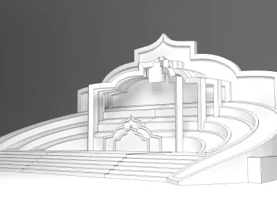 Wedding Stage 3D model 3