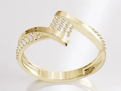 Jewelry Diamond Ring Model RG55 Free 3D print model