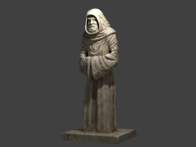 Monk Statue 3D model