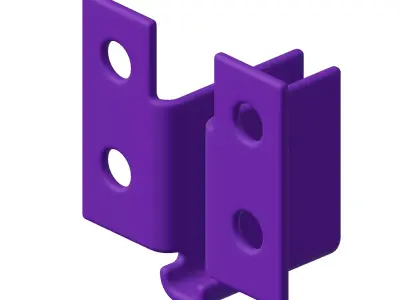 Plastic U Bracket 3D model