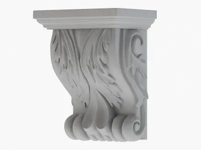 Scroll Corbel 25 3D model