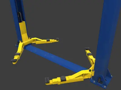 Car Lift Low-poly 3D model