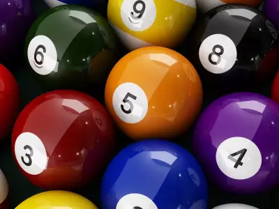 Pool Ball Starter Set Vray 3D model