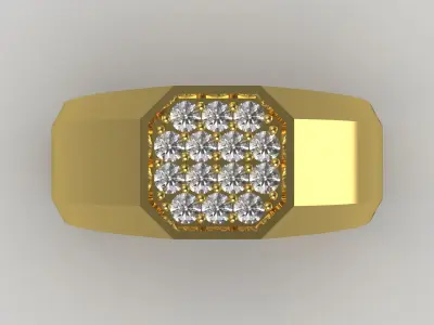 Royal Shine man ring mr0206 3D print model