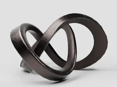 Boundless Bronze Metal Sculpture Low-poly 3D model