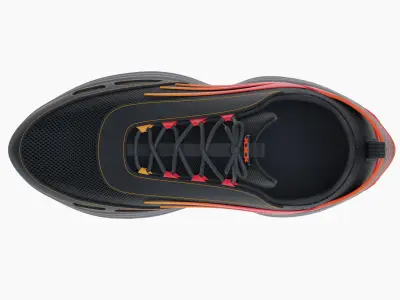 Sneakers with flames Low-poly 3D model