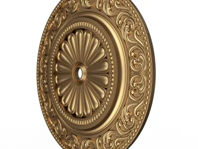 Ceiling Rosette 01 Low-poly 3D model