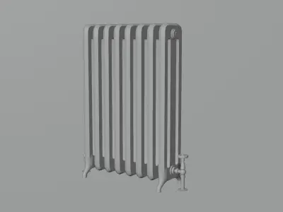 Radiator vertical Low-poly 3D model