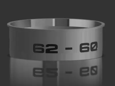 62mm to 52mm Aftermarket Gauge Adapter Free 3D print model