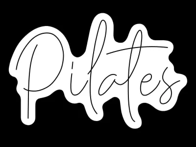 Pilates Neon Sign 3D model