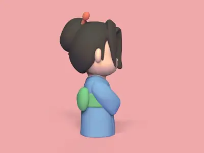 Kimono Girl 3D print model