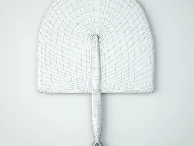 African Handwoven Fan 2 3D model