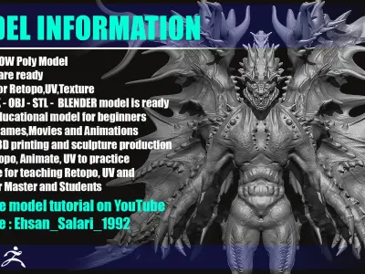 Full anatomy character model Free low-poly 3D model
