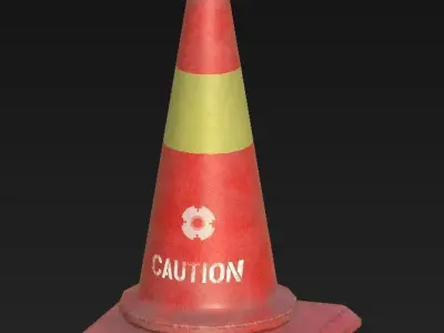 ConeTraffics traffic cone Low-poly 3D model