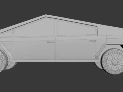 Tesla Cybertruck Low-poly 3D model
