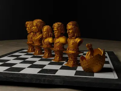 Game Of Thrones Chess Set GOT Character Chess Pieces  3D print model