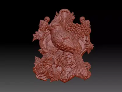 Bird beautiful  3D print model