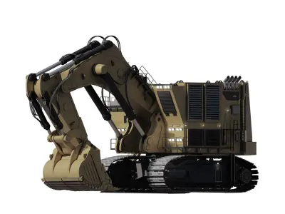 Crawler excavator 3D model