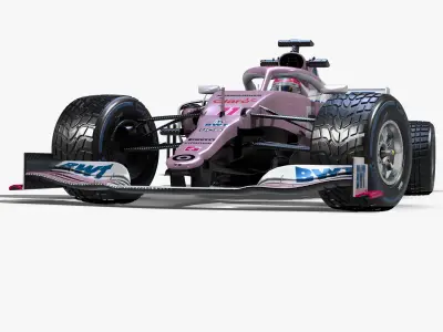 Racing Point RP20 2020 Low-poly 3D model