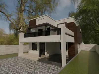 Modern House Low-poly 3D model shop