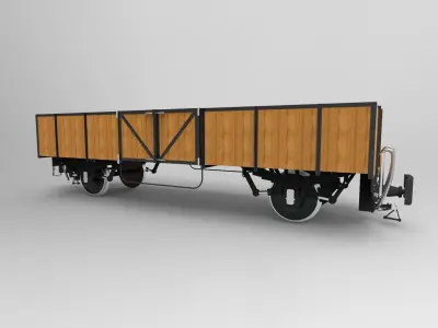 cargo train 3D model