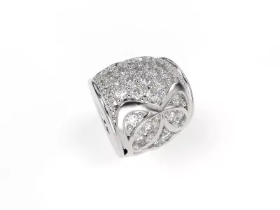 Flower and stars Charm with Gems 3D print model