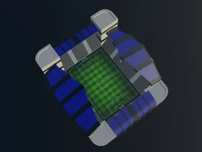 Football Stadium - Inter Low-poly 3D model