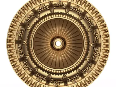 Ceiling Rosette 011 Low-poly 3D model