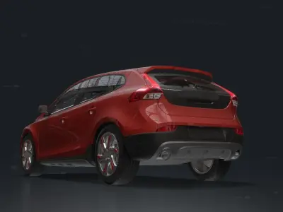 Volvo SUV car Low-poly 3D model