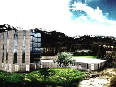 Two-dimensional and three-dimensional hotel project 3D model