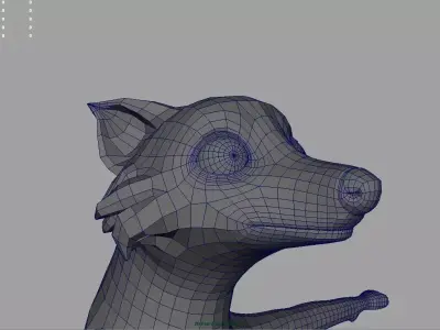 Wild Fox  Low-poly 3D model