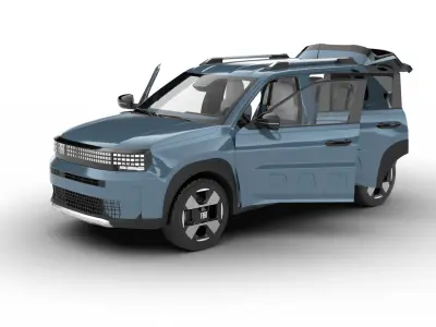 Fiat Grande Panda Hybrid 2025 HQ 3d model 3D model