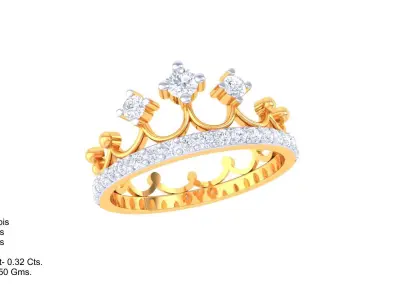 Crown Ring - 5 3D print model