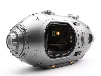 SciFi Pod Model Pack Low-poly 3D model