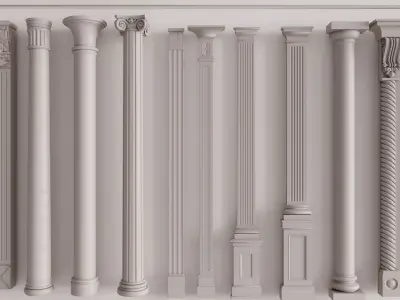 Classical Column Reference Set 3D model