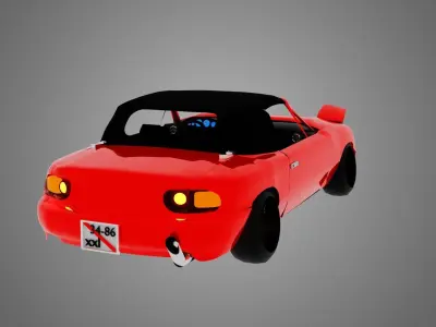 car mazda mx-5 miata  1995 low poly 3D model