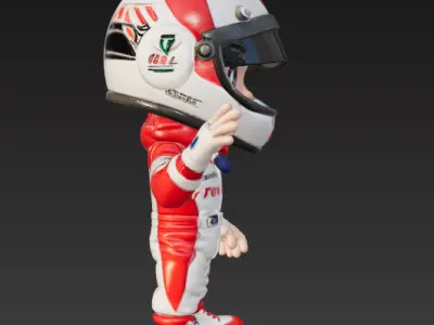 Mini Formula 1 Driver 3D Model Bundle 4 Models 3D print model