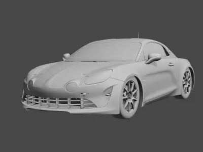 Alpine 110-GT SPOR CAR Low-poly 3D model