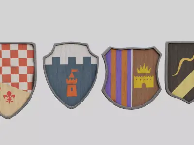 Coat Of Arms Collection 4 Low-poly 3D model