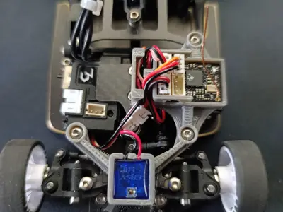 Support Receiver  Transponder  Cable Holder for 1-28 GLR RC Car 3D print model