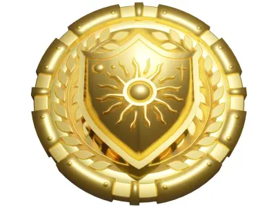 Medallion Sun Wreath  3D model