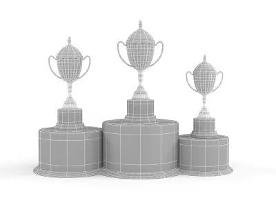 Cups Trophy 3D model