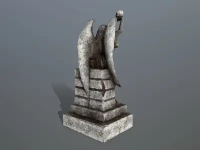 statue of angel Low-poly 3D model