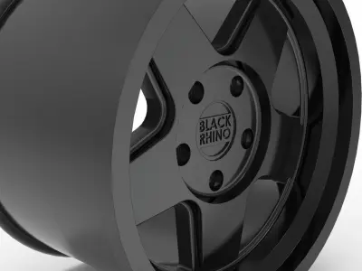Semi Gloss Black Black Rhino Realm Wheel Series Realm 3D print model